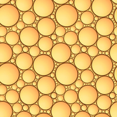 Oil bubbles, drops on a water surface - vector seamless pattern