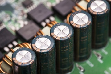 Capacitor, transistor, engineering.