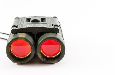 Closeup of Camouflage Style Binoculars