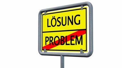Lösung / Problem Schild isoliert