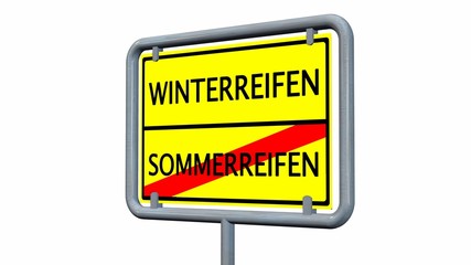 Winterreifen / Sommerreifen Schild