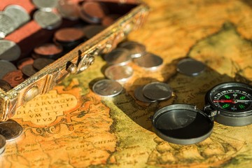 Treasure Map, Treasure Chest, Currency.