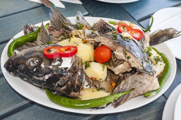 traditional Danube perch menu