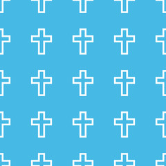 Fototapeta na wymiar Catholic cross straight pattern