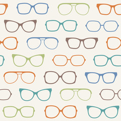 Vector glasses seamless pattern