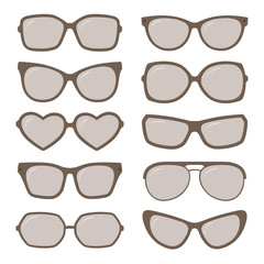 Vector sunglasses, glasses set
