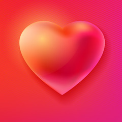 Heart shape pink colors romance banner