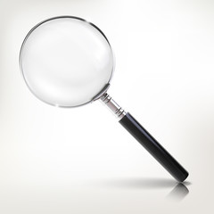 Realistic magnifier vector illustration