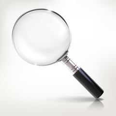 Realistic small magnifier vector illustration