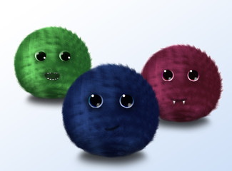 Monster nebeneinander