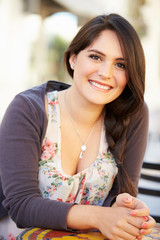 Portrait Of Smiling Hispanic Woman