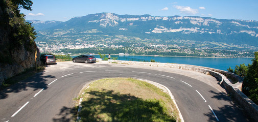 Lac du Bourget depuis la route du col du chat