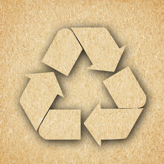 recycle symbol from paper