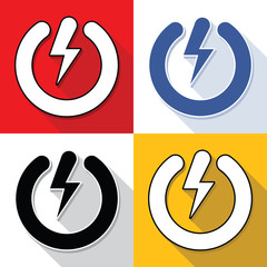 Power buttons set, vector