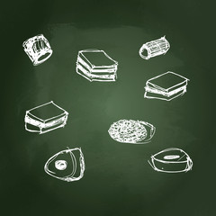 illustration of a selection of sweets