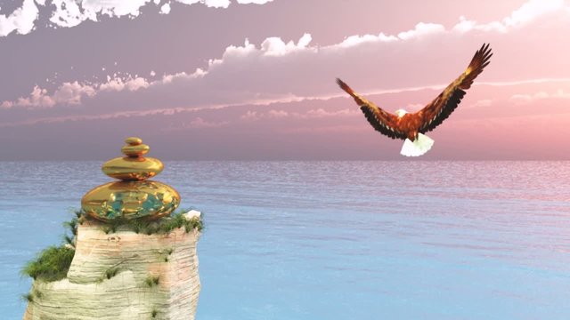 piedras zen y aguila