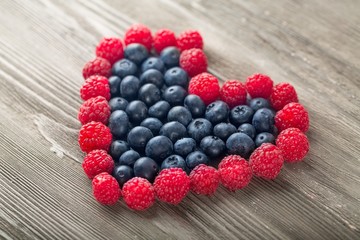 Heart, fruit, vegan.