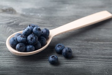 Spoon, fruits, dark.