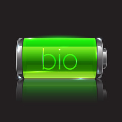 Vector bio battery -  realistic looking illustration with text - 84481494