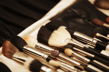 makeup tools in their holder