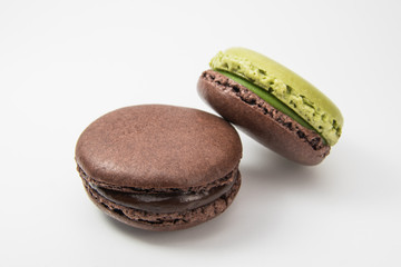  Macarons on the white background