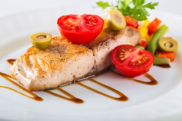 Baked, barbecue, bass.