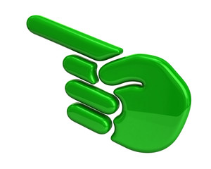 Green pointer hand