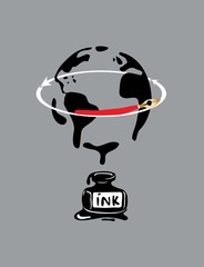 Around the World, art vector design