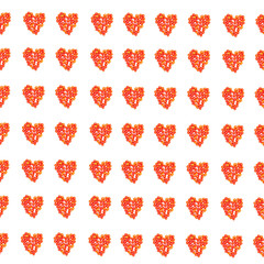 Heart pattern arrange from tomatoes