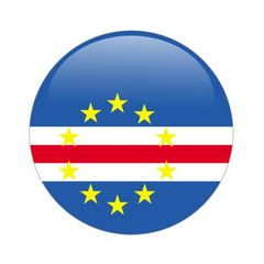 Cape Verde flag button on white