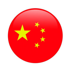 China flag button on white