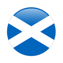Scotland flag button on white