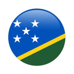 Solomon Islands flag button on white