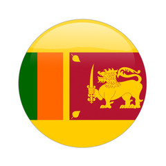 Sri Lanka flag button on white