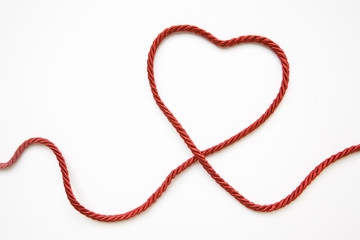 Heart Shape Made From Red Cord