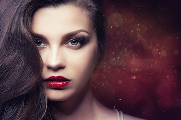 Fototapeta premium Beauty portrait of elegant woman.