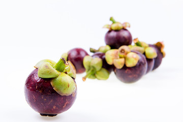 Fresh Thai mangoesteen in summer