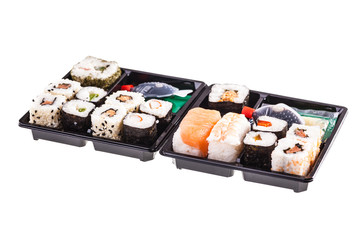 Two isolated Sushi boxes