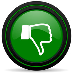 dislike green icon thumb down sign