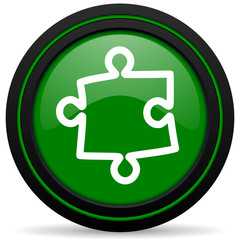 puzzle green icon