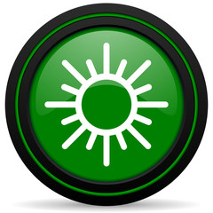 sun green icon waether forecast sign