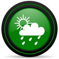 rain green icon waether forecast sign