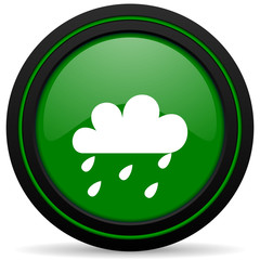 rain green icon waether forecast sign