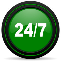 24/7 green icon