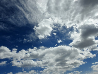 Gray clouds and blue sky