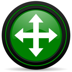Obraz premium arrow green icon