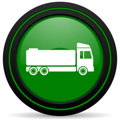 truck green icon cargo sign