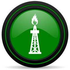 gas green icon oil sign