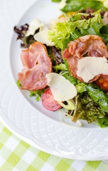 Salad, caesar, white.