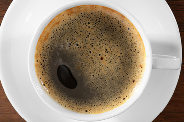 Cup of fresh coffee, closeup
